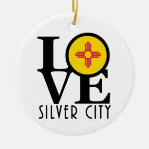 LOVE Silver City Keramik Ornament