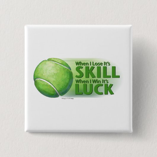 Love Skill Win Tennis Ball Button (Vorderseite)