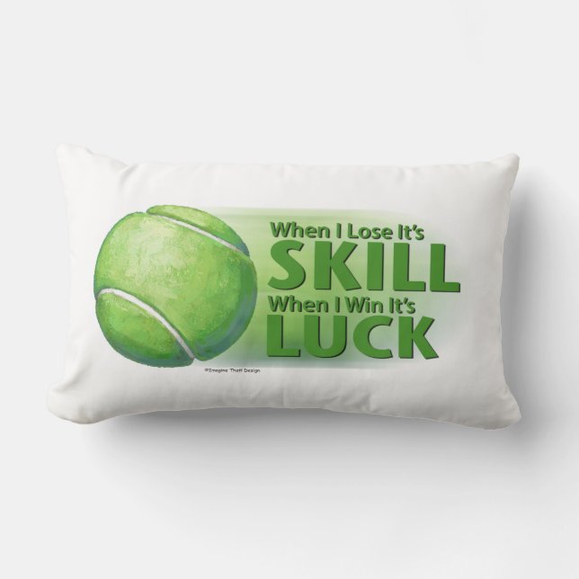 Love Skill Win Tennis Ball Lendenkissen (Vorderseite)