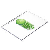 Love Skill Win Tennis Ball Notizblock (Linke Seite)