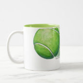 Love Skill Win Tennis Ball Zweifarbige Tasse (Links)