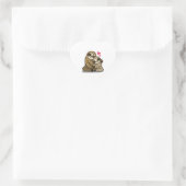 Love Sloth Herz-Aufkleber (Tasche)