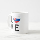 Love - Slovakia Flag Kaffeetasse (Vorderseite Links)