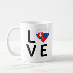 Love - Slovakia Flag Kaffeetasse