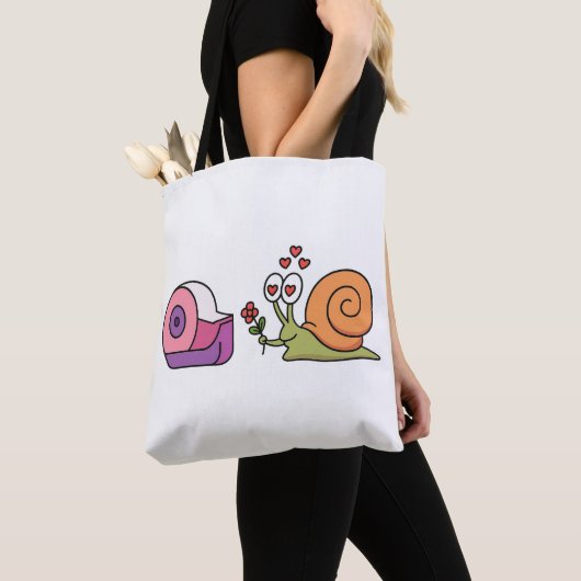 Love Snail & Tape – Cute Funny Sticker Tasche (Von Nahem)