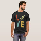 Love Snake Snake Quote Retro T-Shirt (Vorne ganz)
