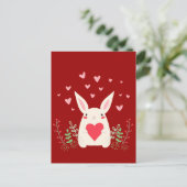 Love Snuggly Kawaii Bunny Custom Postkarte (Stehend Vorderseite)