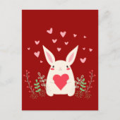Love Snuggly Kawaii Bunny Custom Postkarte (Vorderseite)