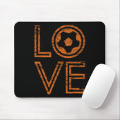 Love Soccer European Football Outline Retro Graphi Mousepad (Mit Mouse)