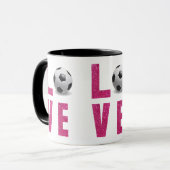 Love Soccer Tasse (Vorderseite Links)