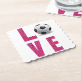 Love Soccer Untersetzer (angewinkelt)