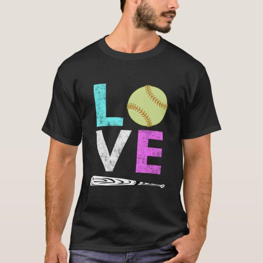 Love Softball Best T-Shirt (Vorderseite)