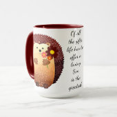 Love Son Inspiration Zitat Niedlichen Igel Tasse (Vorderseite Links)