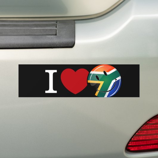 Love South Africa Smiling Flag Autoaufkleber (Auf Auto)