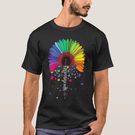 Love Sped Teacher Autism Awareness Valentines Day T-Shirt (Vorderseite)