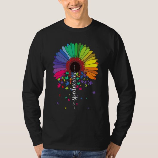 Love Sped Teacher Autism Awareness Valentines Day T-Shirt (Vorderseite)