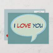 love speech balloon postkarte (Vorne/Hinten)