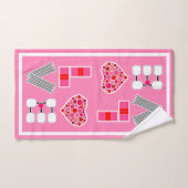 Love Spelled with Red & Pink Pickleball Equipment Handtuch (Handtuch)