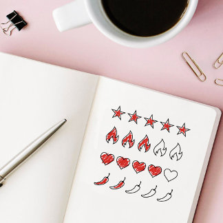 Love Spice Fire Stars Bewertung Buch Holz Gummistempel