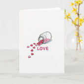 Love Spills Hearts Card Karte (Gelbe Blume)