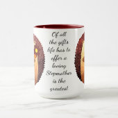 Love Stepmutter Inspiration Zitat Igel Tasse (Zentrum)