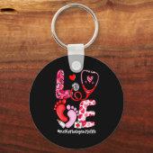 Love Stethoscope Mother Baby Nurse Life Valentine  Schlüsselanhänger (Vorderseite)
