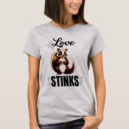 Love Stinks Funny Skunk Valentine Anti-Love T-Shirt