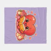 Love Stories Begin Within the Heart Fleecedecke (Vorderseite (Horizontal))