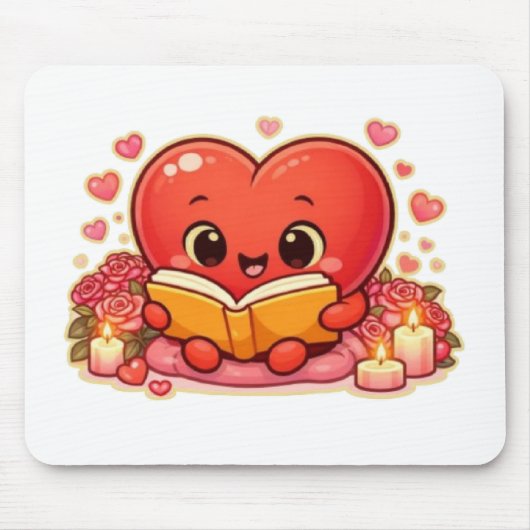 Love Stories Begin Within the Heart Mousepad (Vorne)