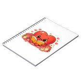 Love Stories Begin Within the Heart Notizblock (Linke Seite)