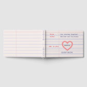 Love Story Due Date Library Card Wedding  Gästebuch (Voll)