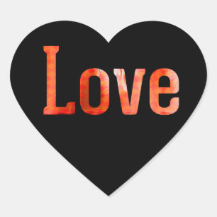 Love Sunburst Colors Herz-Aufkleber