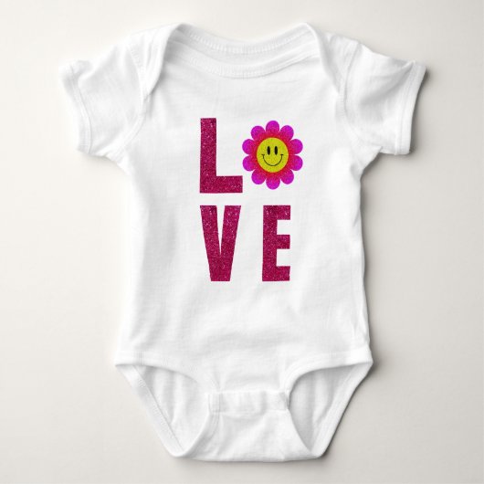 Love Sunflower Baby Strampler (Vorderseite)