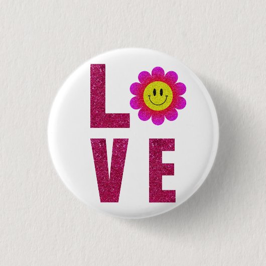 Love Sunflower Button (Vorderseite)