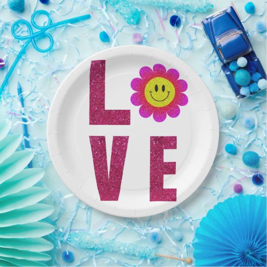 Love Sunflower Pappteller (Party)