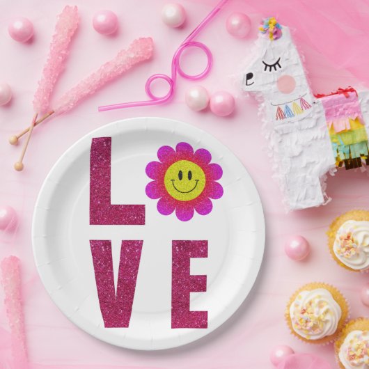 Love Sunflower Pappteller (Party)