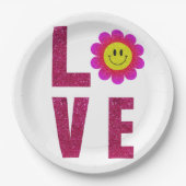 Love Sunflower Pappteller (Vorderseite)