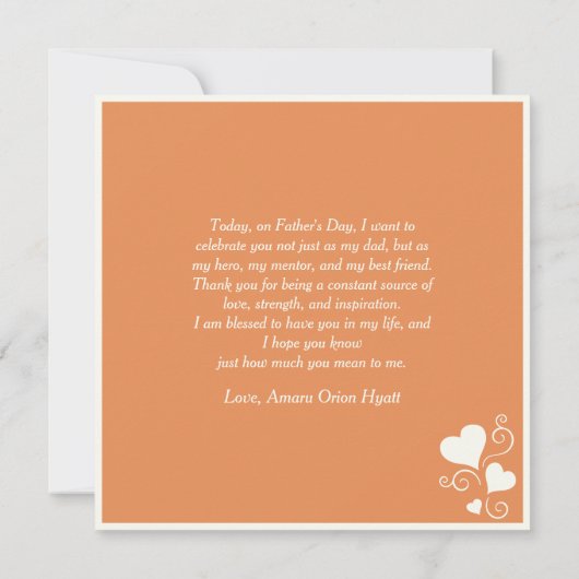 Love Sunset Embrace Ethnic Vater & Sohn (Rückseite)