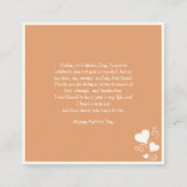 Love Sunset Embrace Ethnic Vater & Sohn Begleitkarte (Rückseite)