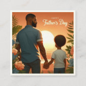 Love Sunset Embrace Ethnic Vater & Sohn Begleitkarte (Vorderseite)