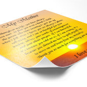 Love Sunset "To My Mother" Foto Verse (Ecke)