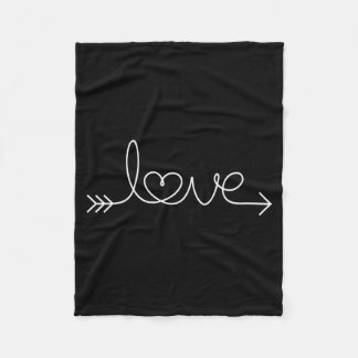 Love T Shirt Women Men Heart Arrow Graphic Valenti Fleecedecke