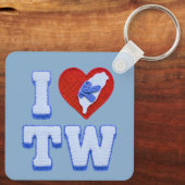 Love Taiwan slippers Schlüsselanhänger (Rückseite)