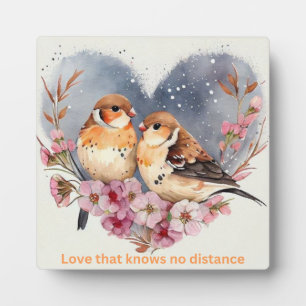 Love Takes Flight: Zwei Liebesvögel-Tischplatte Fotoplatte