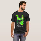 LOVE Teacher Life Gnome Leopard Shamrock St Patric T-Shirt (Vorne ganz)