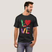 Love Teacher School Happy Valentine's Day T-Shirt (Vorne ganz)