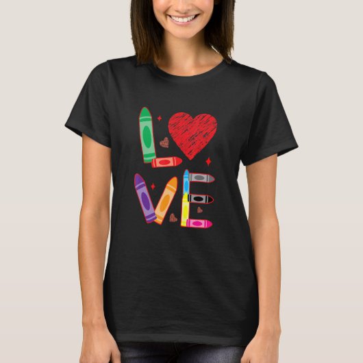 Love Teacher School Happy Valentine's Day T-Shirt (Vorderseite)