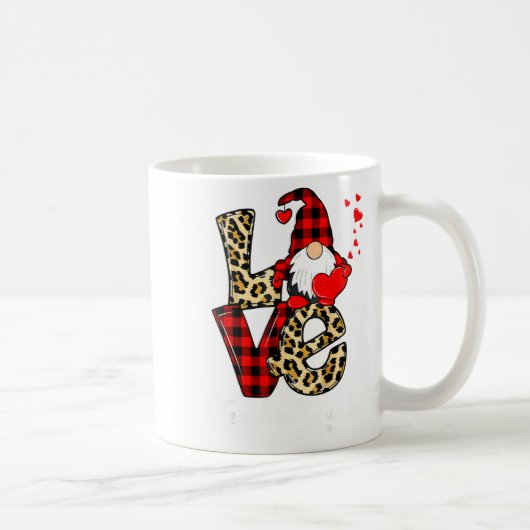 Love Teacher Squad Gnome Hearts Valentines Gnome T Kaffeetasse (Rechts)