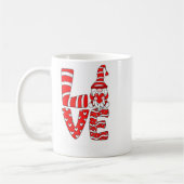 Love Teacher Squad Gnome Hearts Valentines Gnome T Kaffeetasse (Links)
