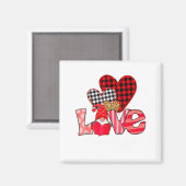 Love Teacher Squad Gnome Hearts Valentines Gnome T Magnet (Vorderseite/Rückseite)